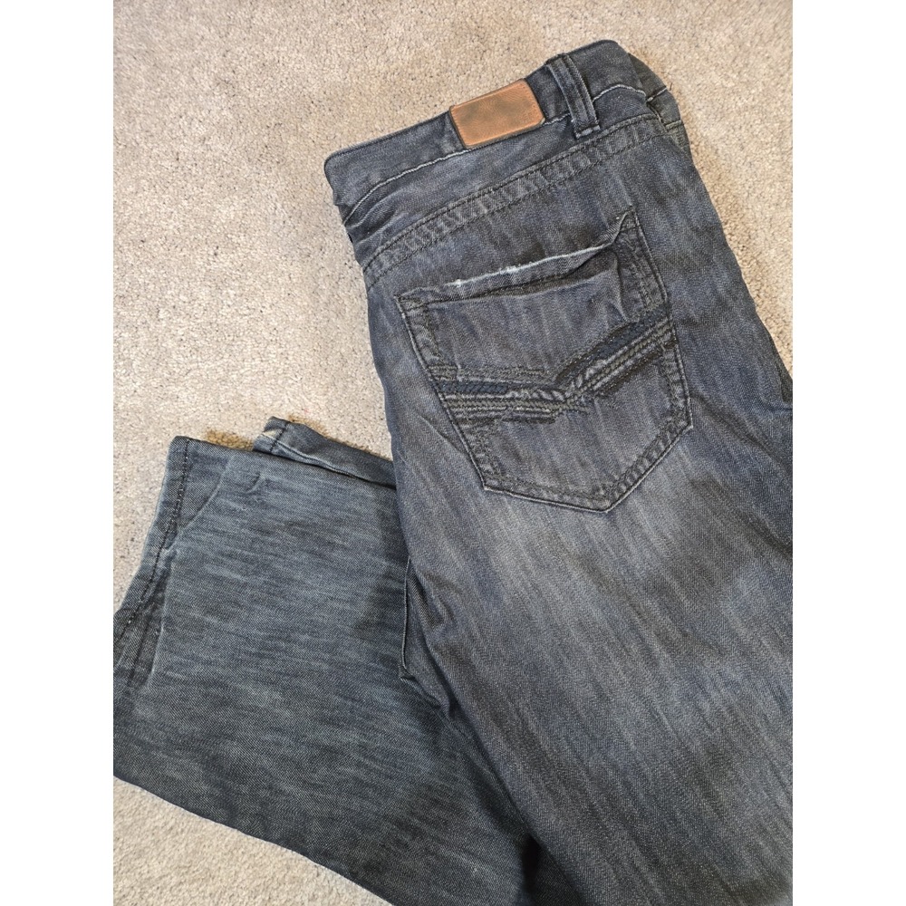 Flypaper Med Wash Distressed Bootcut Jeans Mens Size 38X30